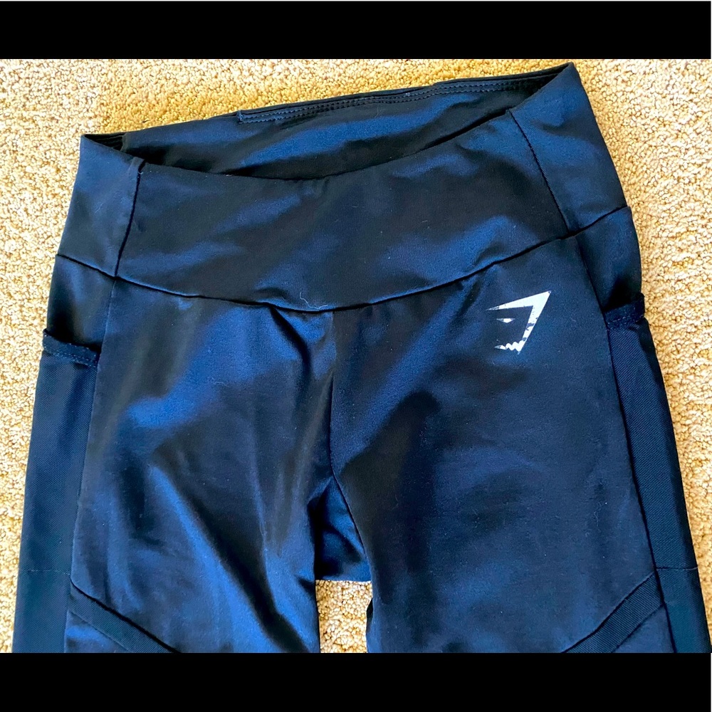 Gymshark Simply Mesh Leggings, SIZE: extra small, COLOR: black